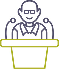 Unique Lecture Vector Icon