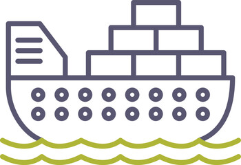 Fototapeta premium Cargo Ship Icon