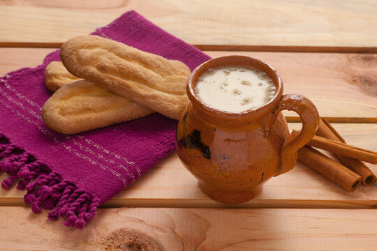 Delicious Atol de elote, is a traditional Guatemalan drink, made from corn and cinnamon.