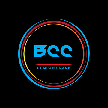 BCC ,B C C letter logo design with Circle, round shape, BCC alphabet logo design monogram ,BCC vector logo template with red color, BCC logo simple, elegant, luxurious logo,