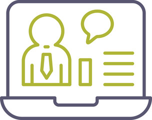 Online Job Interview Icon