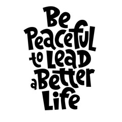 Peace vector lettering