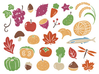 illustration of autumn harvest and nature