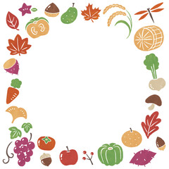 illustration of autumn harvest and nature