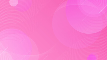 digital abstract pink background web banner with lines circles