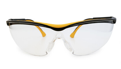 Safety goggles for work isolated on white background