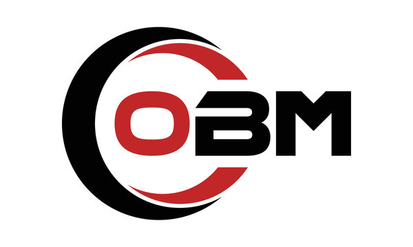OBM swoosh three letter logo design vector template | monogram logo | abstract logo | wordmark logo | letter mark logo | business logo | brand logo | flat logo | minimalist logo | text | word | symbol