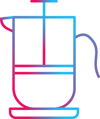 French Press Vector Icon