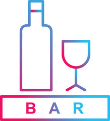 Unique Bar Sign Vector Icon