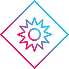 Optical Radiation Vector Icon