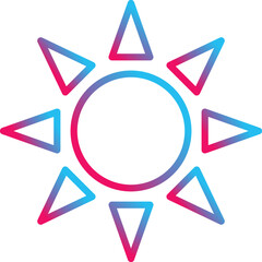 UV Radiation Vector Icon