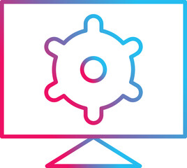 Computer Settings Vector Icon