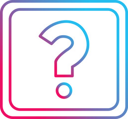 Unique Question Mark Vector Icon
