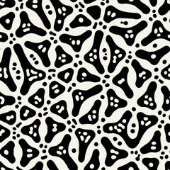 Vector seamless pattern. Modern stylish texture. Repeating geometric tiles with hand-drawn careless triangles. Monochrome creative print. Contemporary graphic design.