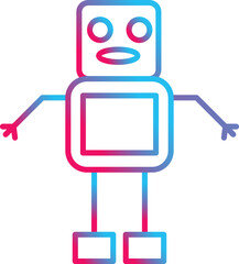 Fototapeta premium Unique Robot Vector Icon