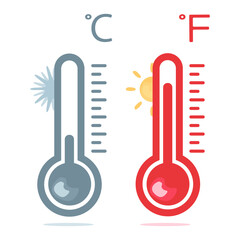 Thermometer icon set vector illustration isolated on white background