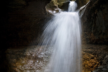 Natural landmark in Dagestan - Saltinsky underground waterfall