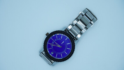 Close up view of watch on white background
