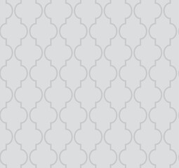 Gray arabic seamless pattern grid lantern shapes