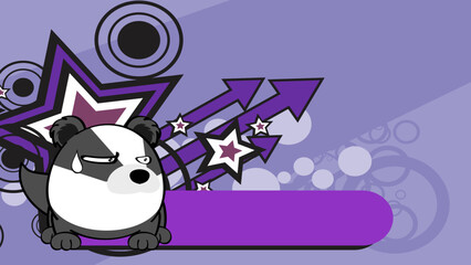 badger ball style character carton background illustration in vector format