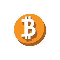 Bitcoin logo. Crypto currency btc vector icon.