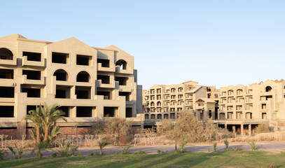 unfinished building in Sahl Hasheesh, Hurghada, Red Sea, Egypt