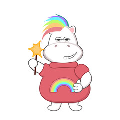 cartoon unicorn showing class, unicorn with fireworks