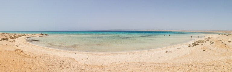 lonely beach at the red sea in egypt