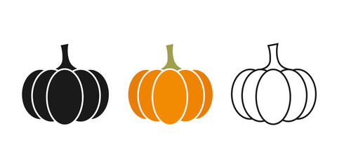 Pumpkin Icon. Vector Set