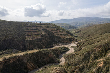 Fototapeta na wymiar mountainous area in the south of Andalucia