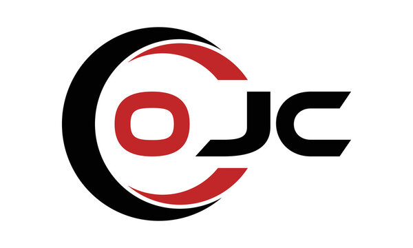 OJC swoosh three letter logo design vector template | monogram logo | abstract logo | wordmark logo | letter mark logo | business logo | brand logo | flat logo | minimalist logo | text | word | symbol