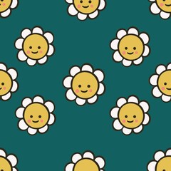 Fototapeta premium seamless pattern with flowers 