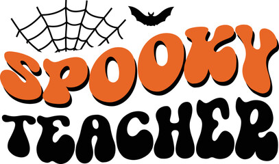 Spooky teacher Retro SVG Design.