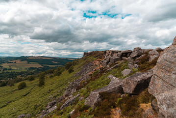 Fototapeta na wymiar National Park Peak District in England, Curbar Edge 2022.
