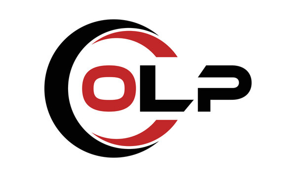 OLP swoosh three letter logo design vector template | monogram logo | abstract logo | wordmark logo | letter mark logo | business logo | brand logo | flat logo | minimalist logo | text | word | symbol