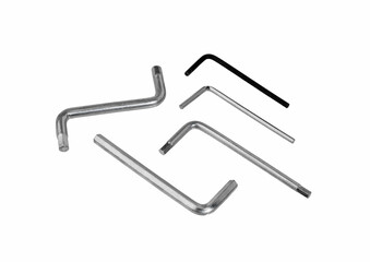 Obraz premium Allen wrench key of different sizes on a white