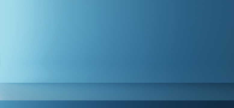 Blue background with free space for showing minimal concept.