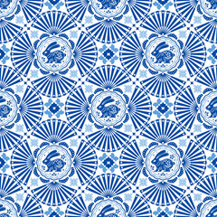Seamless pattern with chinese new year 2023 and mid autumn festival