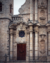 Fototapeta premium street photography in old havana cuba cathedral