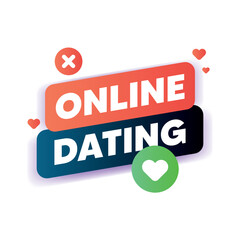 Dating app icon. Online dating concept banner. Vector illustration