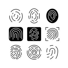 fingerprint icon or logo isolated sign symbol vector illustration - high quality black style vector icons
