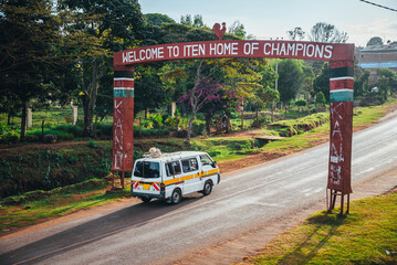Welcome to Iten, home of champions, Gate to the City Iten in Kenya, home of middle distance and marathon running athletes