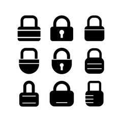 lock icon or logo isolated sign symbol vector illustration - high quality black style vector icons

