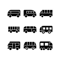 minibus icon or logo isolated sign symbol vector illustration - high quality black style vector icons
