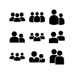 people icon or logo isolated sign symbol vector illustration - high quality black style vector icons

