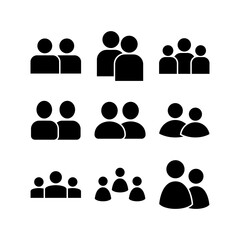 people icon or logo isolated sign symbol vector illustration - high quality black style vector icons
