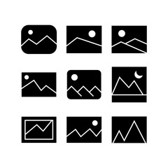 picture icon or logo isolated sign symbol vector illustration - high quality black style vector icons

