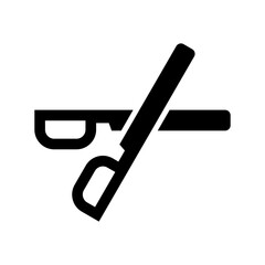 cut icon or logo isolated sign symbol vector illustration - high quality black style vector icons
