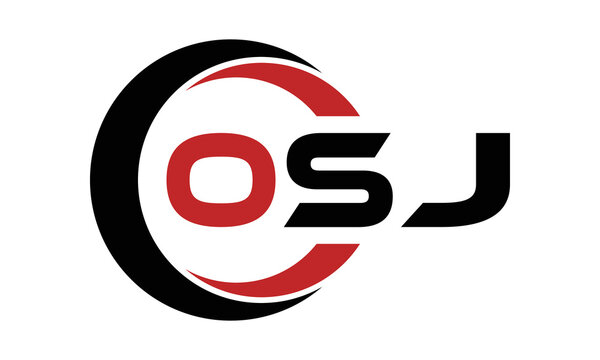 OSJ swoosh three letter logo design vector template | monogram logo | abstract logo | wordmark logo | letter mark logo | business logo | brand logo | flat logo | minimalist logo | text | word | symbol