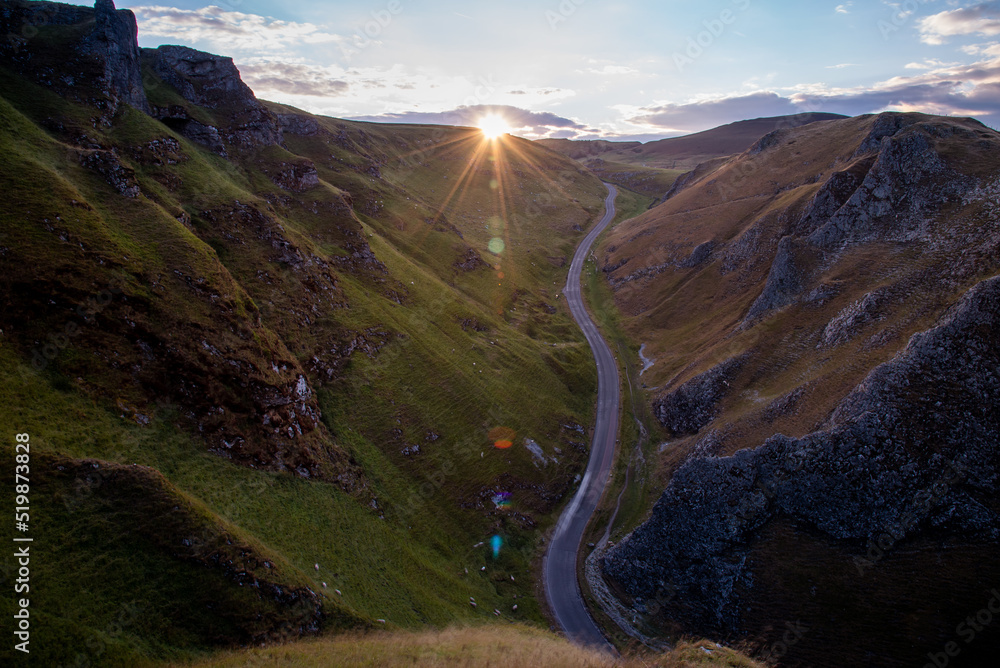 Canvas Prints winnats pass in national park peak district in england before sunset 2022.